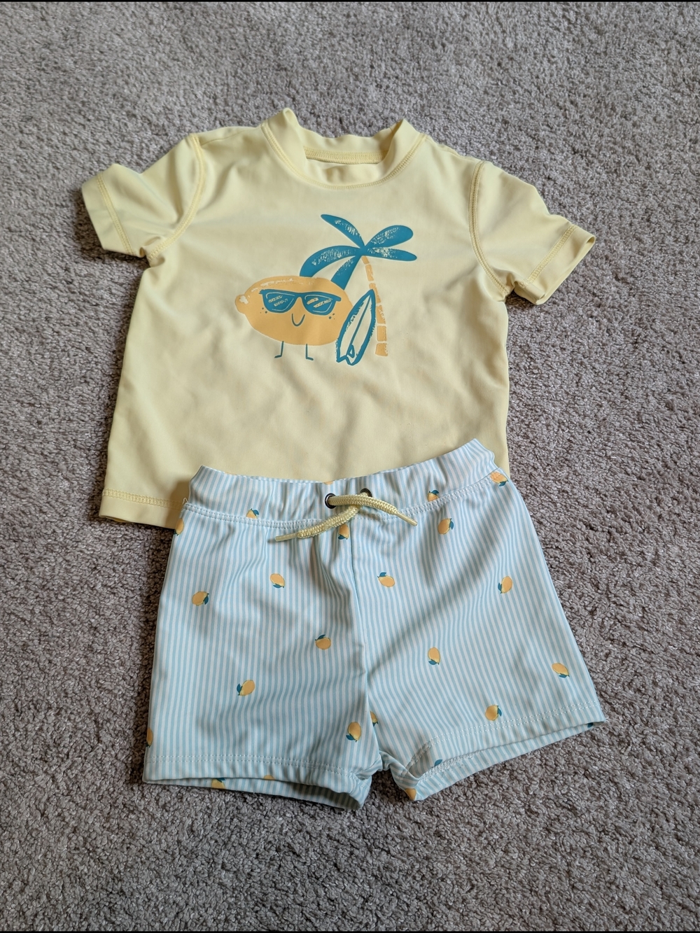Carter's - Bathing Suit And Rashguard- 18 Months